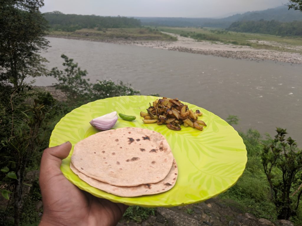 Breakfast by the Manas river at Mathanguri by Guwahati Foodie