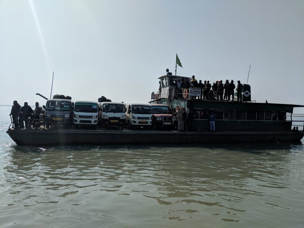 IWT Ferry caring vehicles and passengers across Brahmaputra