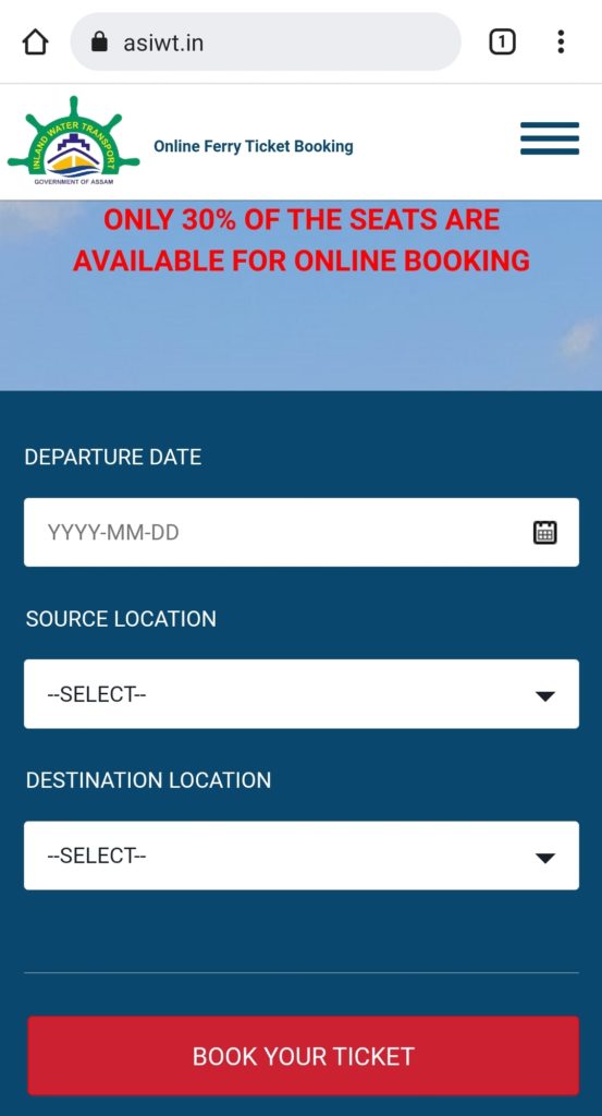 Online Ferry Ticket Booking portal