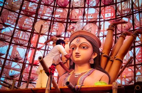 Durga Puja art installation