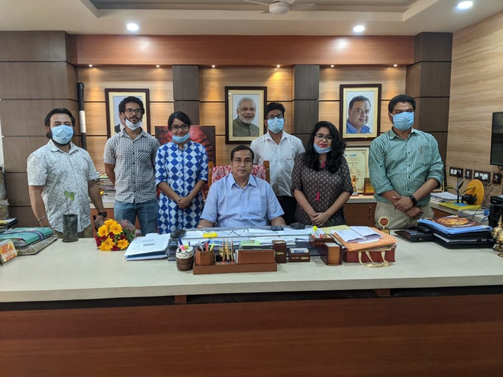 Jayanta Malla Baruah with the winners and organizers