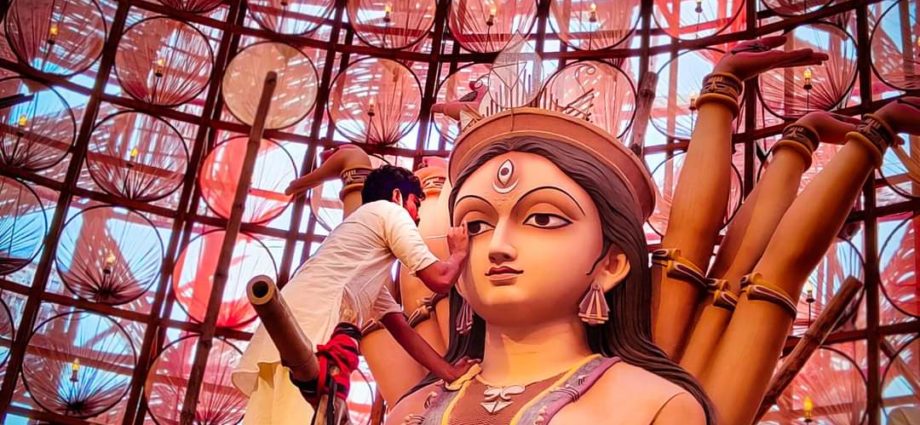Durga Puja art installation
